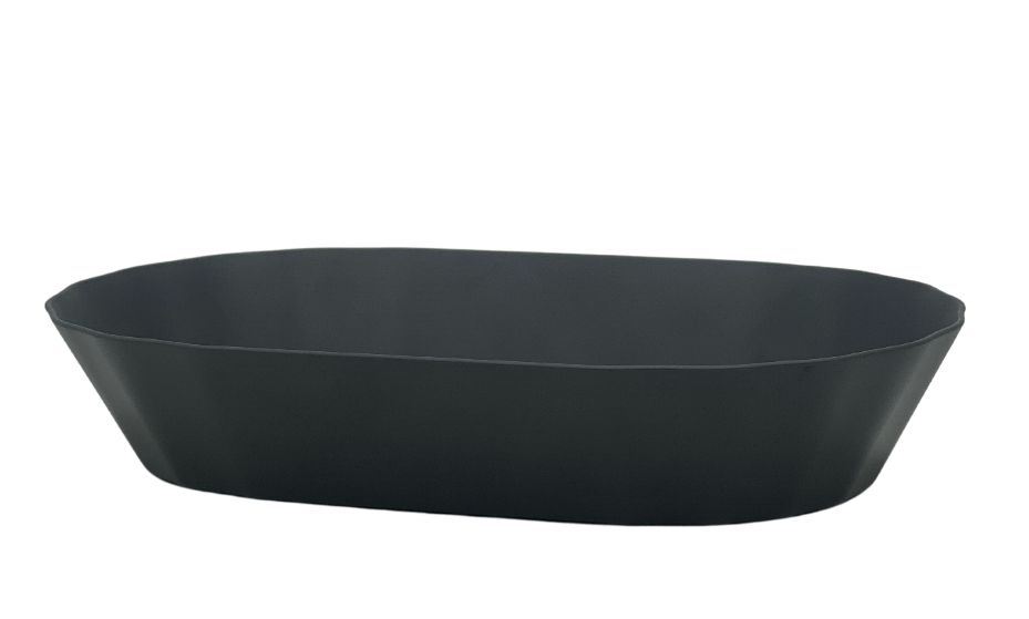 DishCircle Mehrweg Frittentray ABS oval 200 x 115 x 40 mm grau