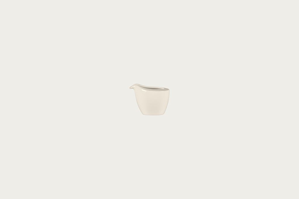 12 x RAK Milchkännchen ohne Henkel H. 5,5 cm - 7 cl Farbe: Bone China "BRAVURA" (BCBVCR06M)