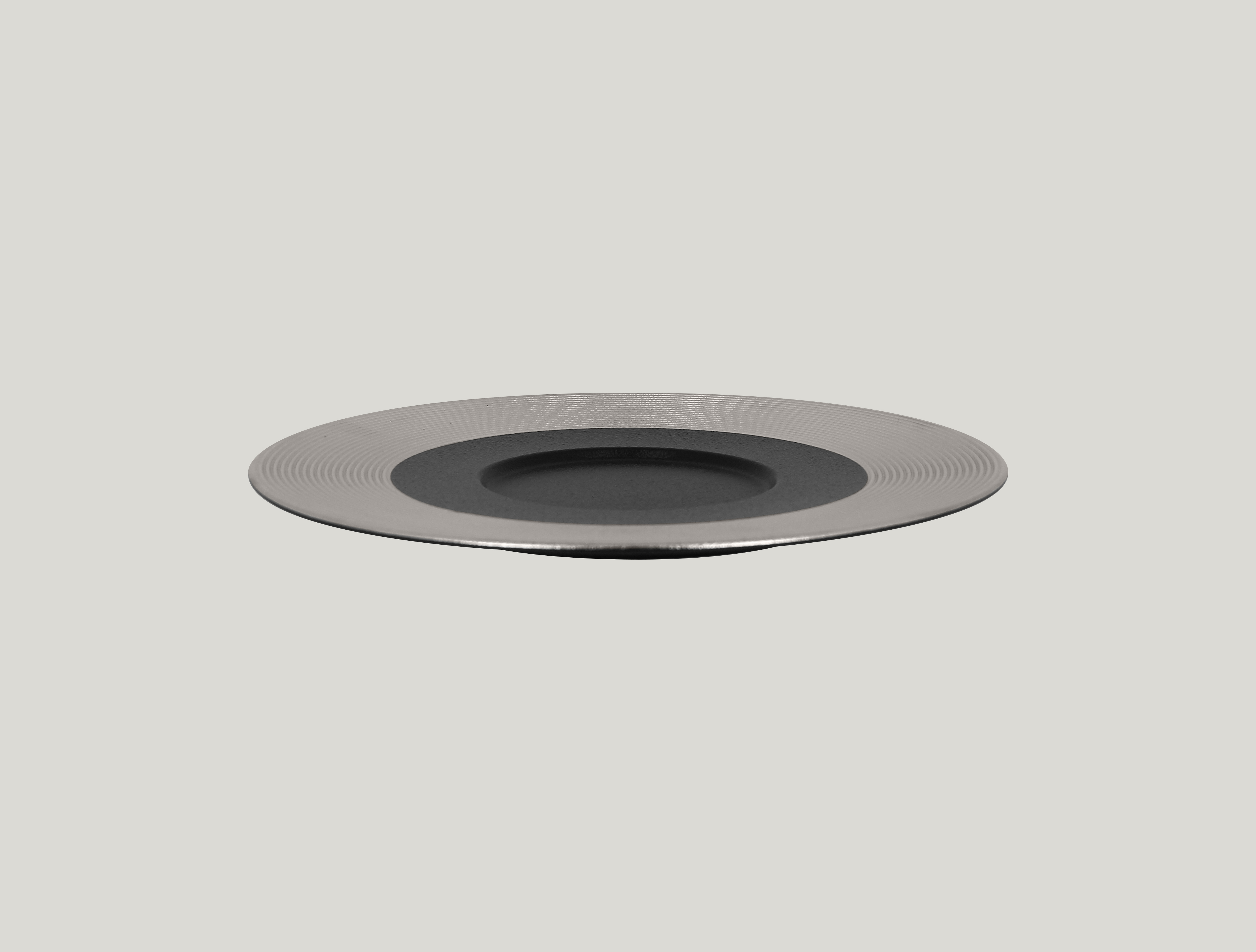 RAK Gourmetteller flach mit Relief-Dekor D. 29 cm H. 2 cm METALFUSION silber