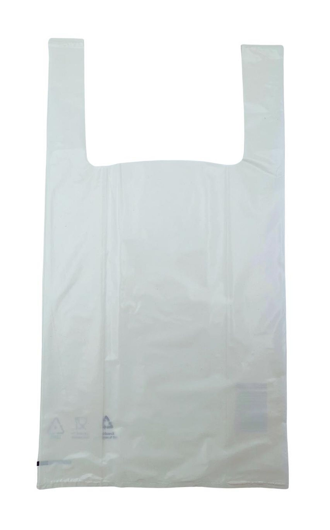Hemdchen-Tragetaschen HD 28 + 14 x 48 cm ca. 50 my weiß