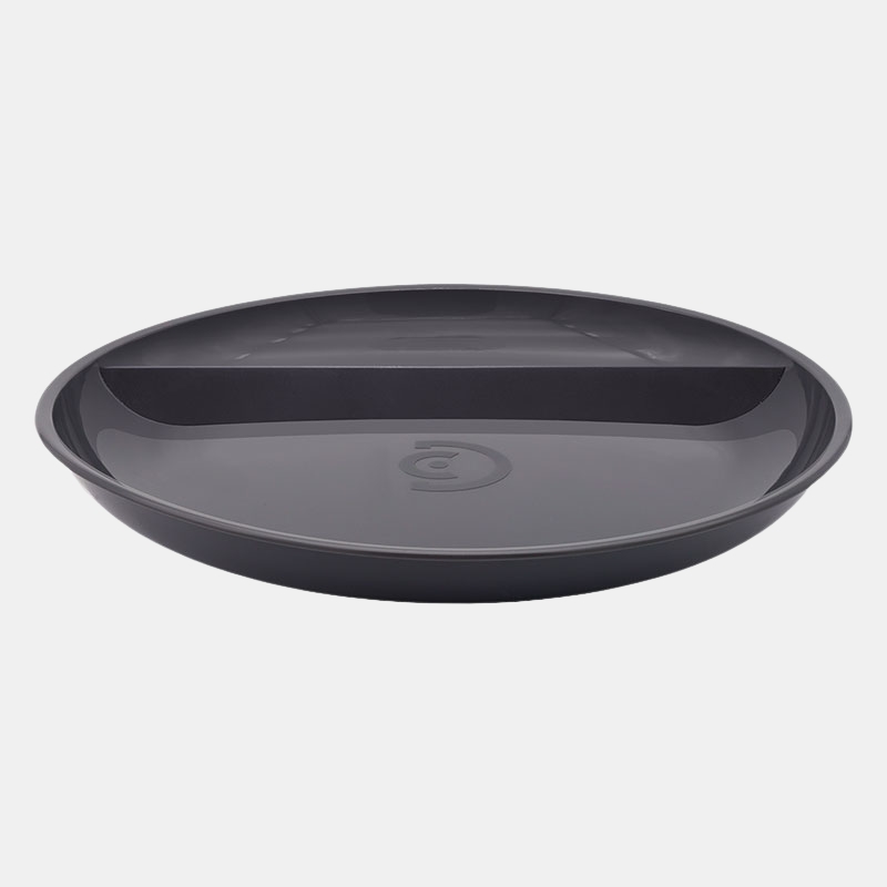 DishCircle Teller tief 26 cm Ø 2-geteilt aus robustem Kunststoff mit Domdeckel