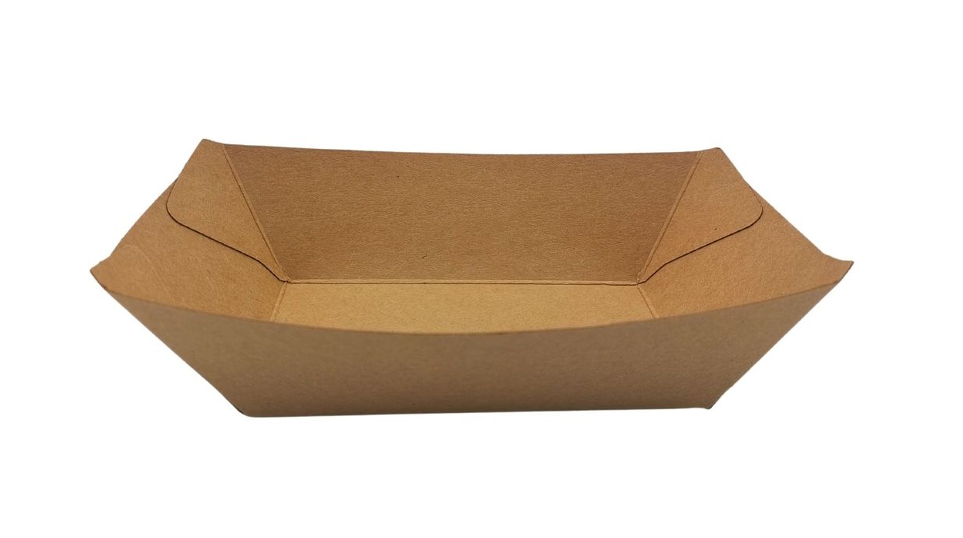 Food-Tray-Schiffchen Kraft PE-beschichtet 17 x 12,5 x 2,6 cm braun 400 ml