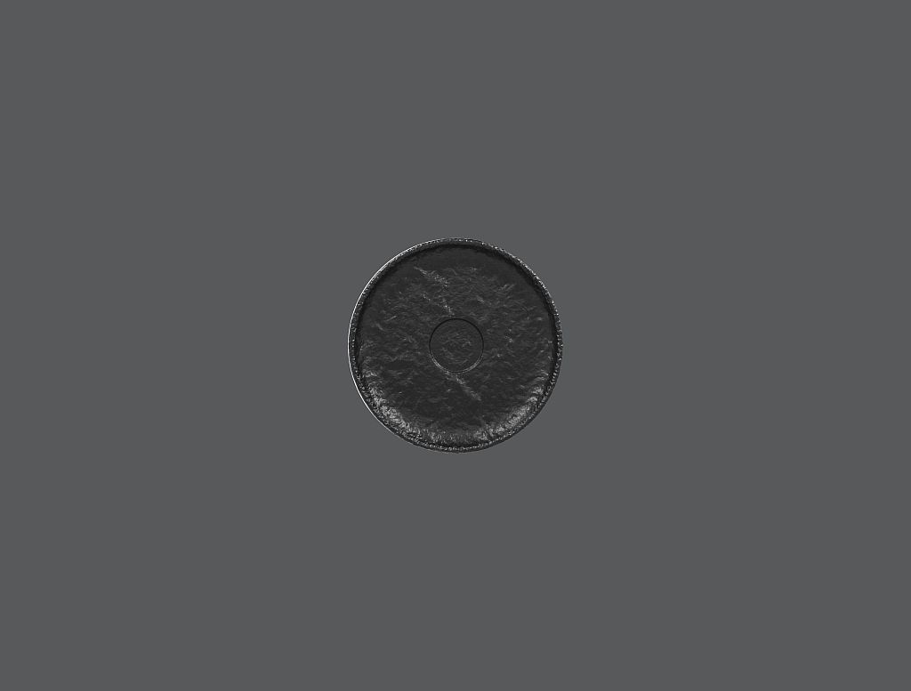 12 x RAK Untertasse Ø 13 cm Ht. 2 cm ROKS Schwarz (RKSA13)
