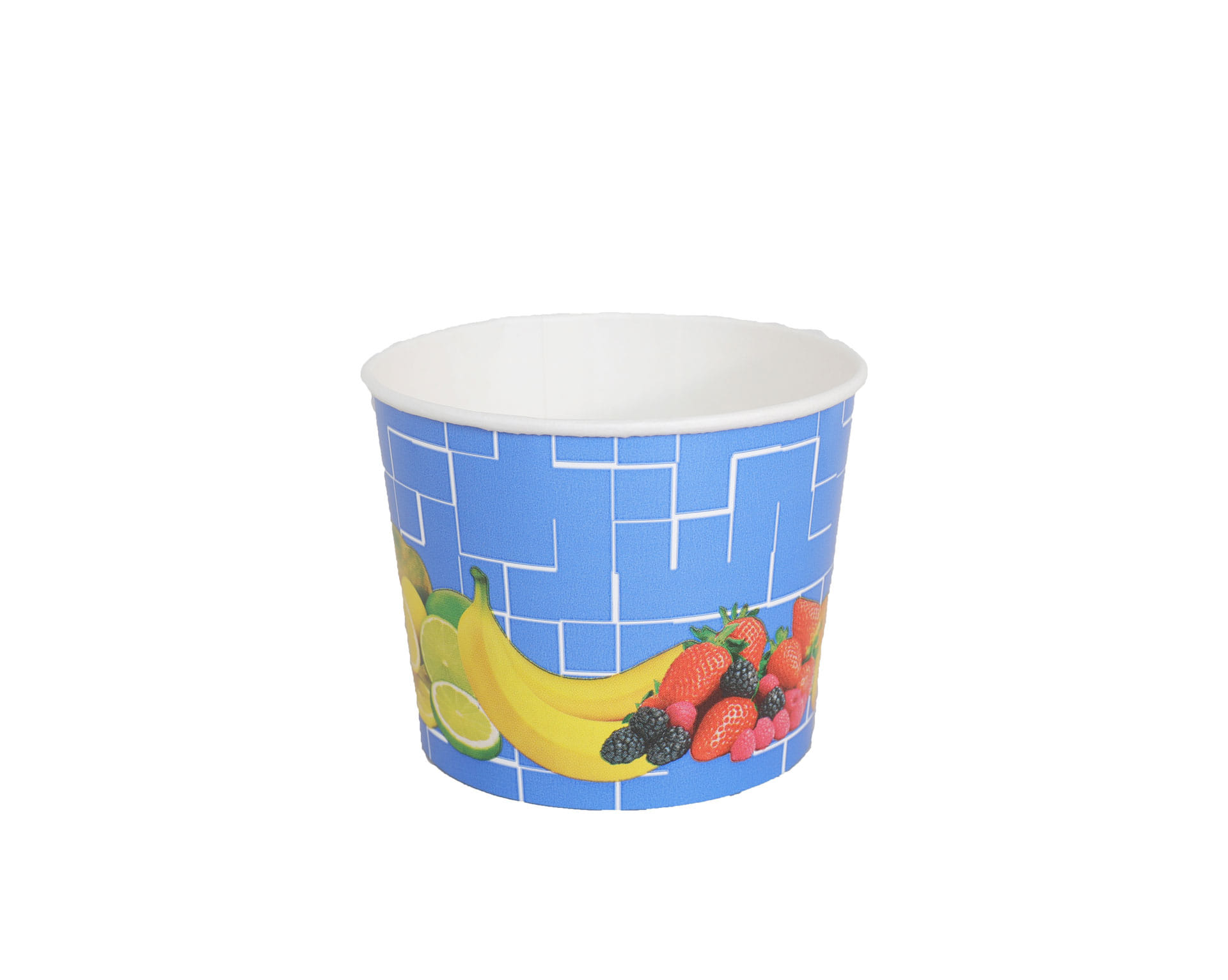 Eisbecher Hartpapier 500 ccm Früchtedruck