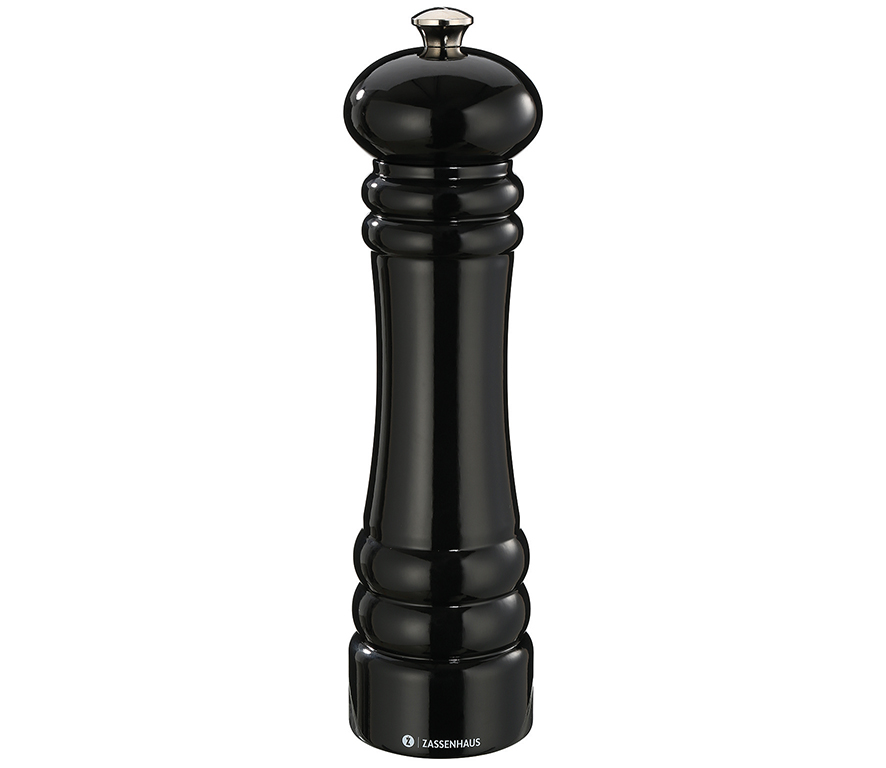Salzmühle Zassenhaus "BERLIN" schwarz glänzend, Höhe: 24 cm