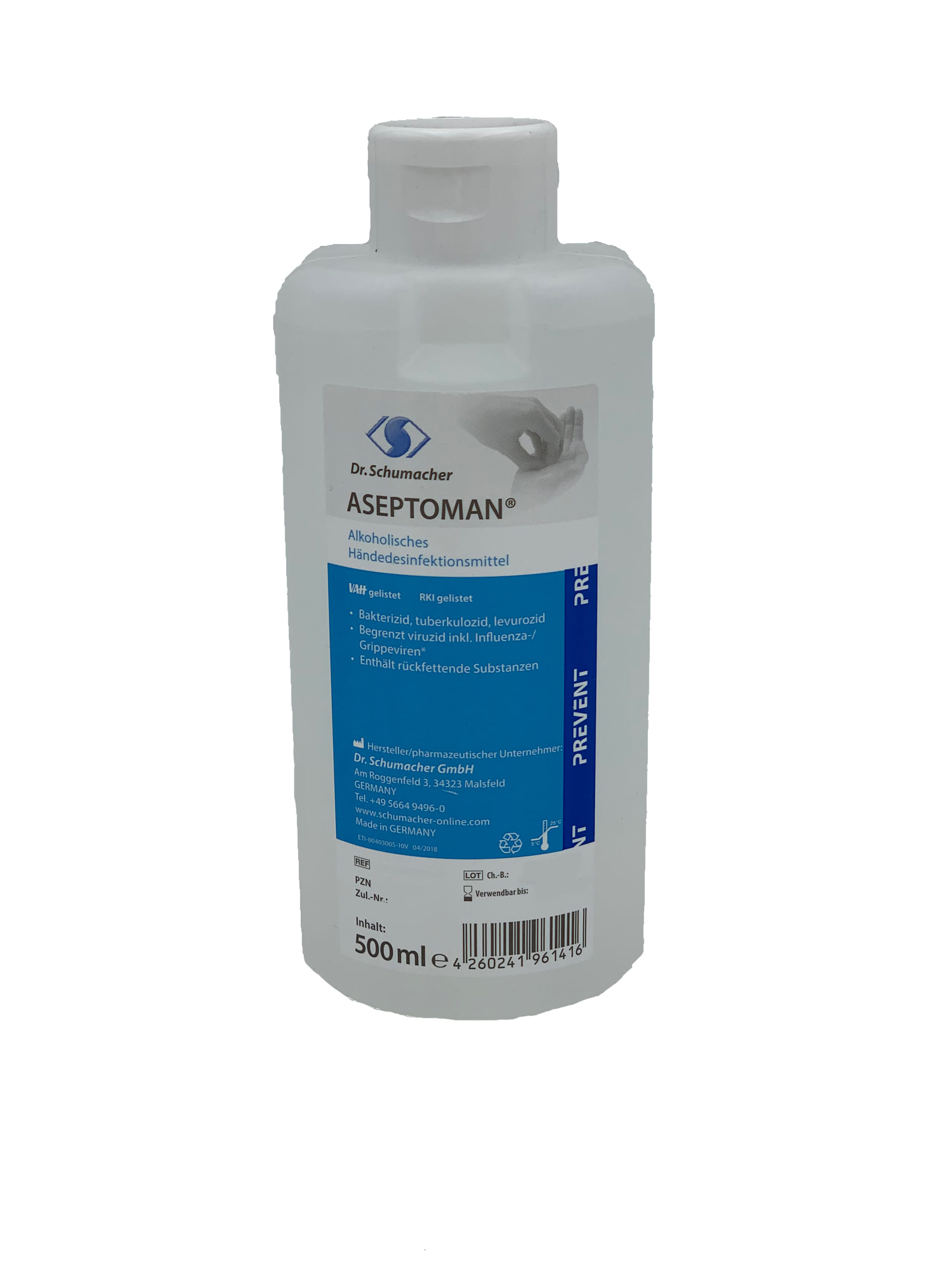 Aseptoman Händedesinfektionsmittel (Euroflaschen Aseptoman) 500 ml