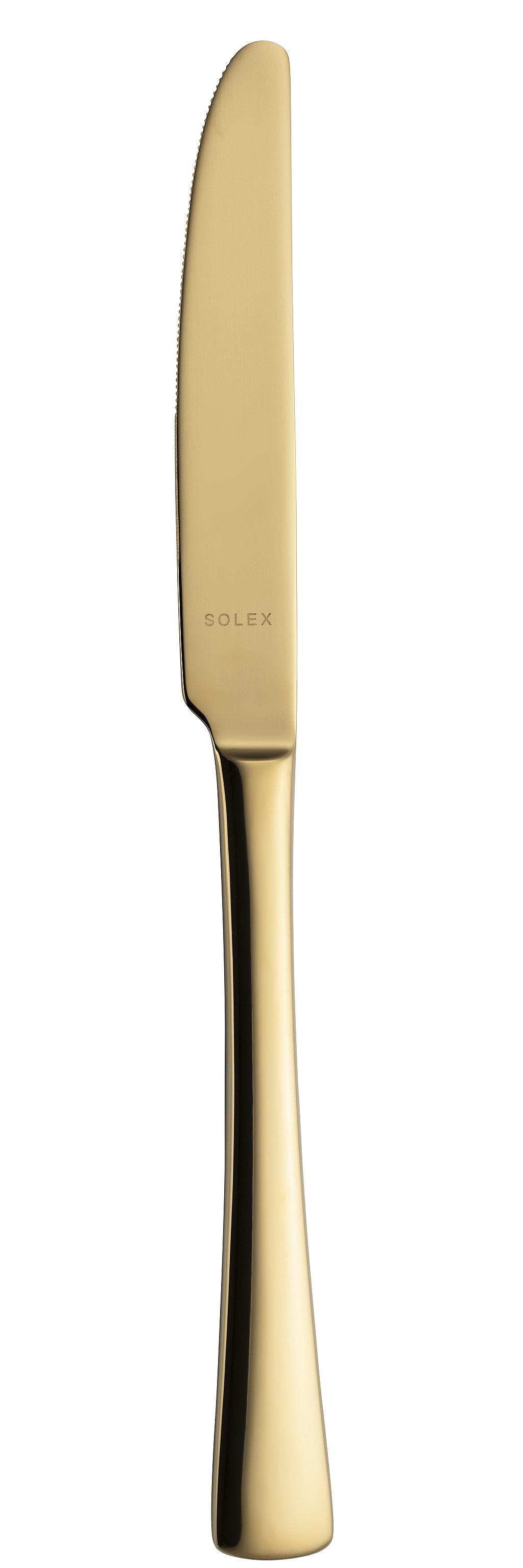 12 Stück - Solex Menümesser New Style Vollheft 18/10 "Karina PVD GOLD"