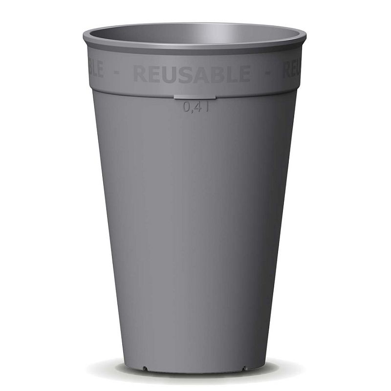 252x Coffee to go Mehrwegbecher ÖkoCup grau 0,4 l