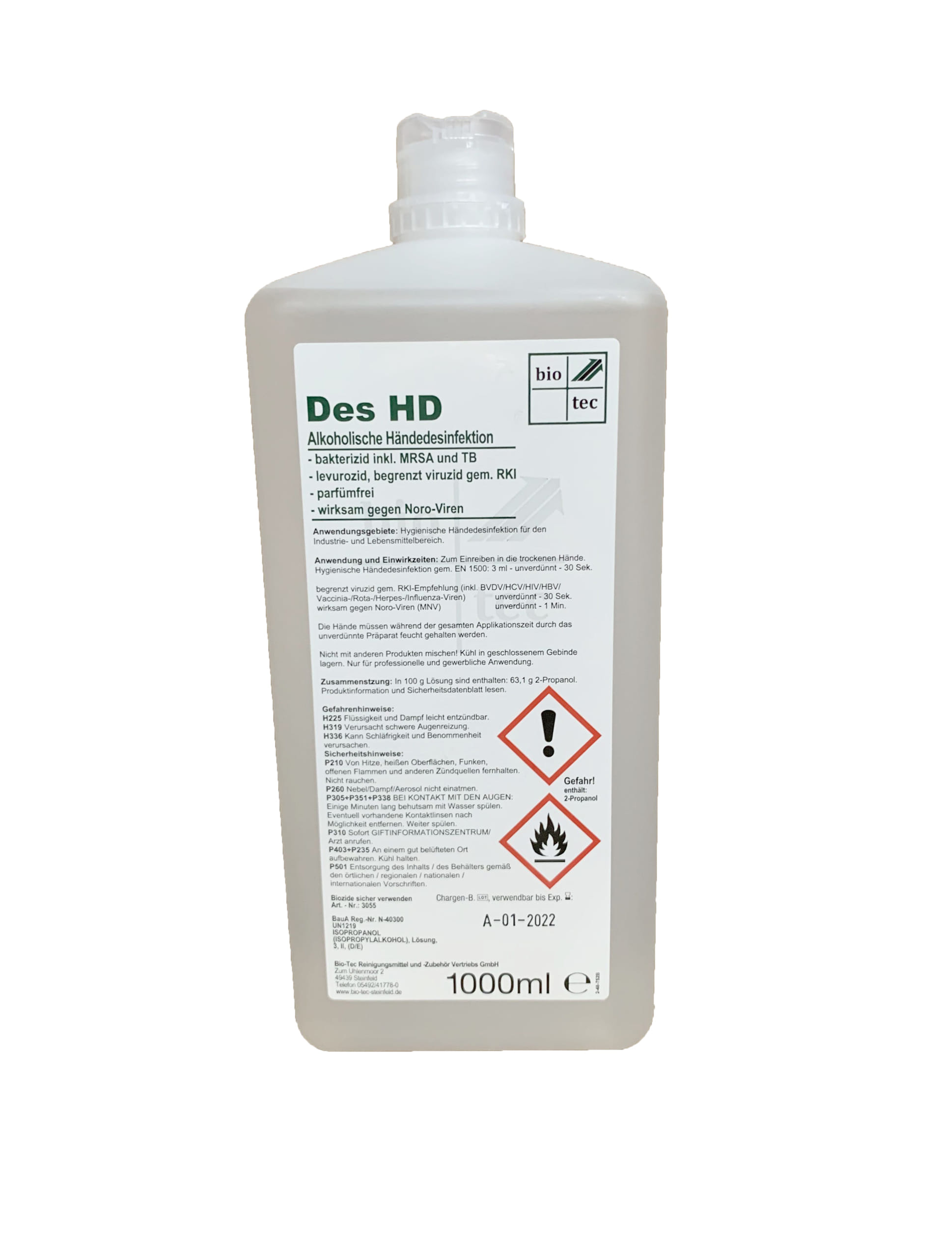 SeduClean Händedesinfektionsmittel standard 1 Liter Euroflasche (Des HD)