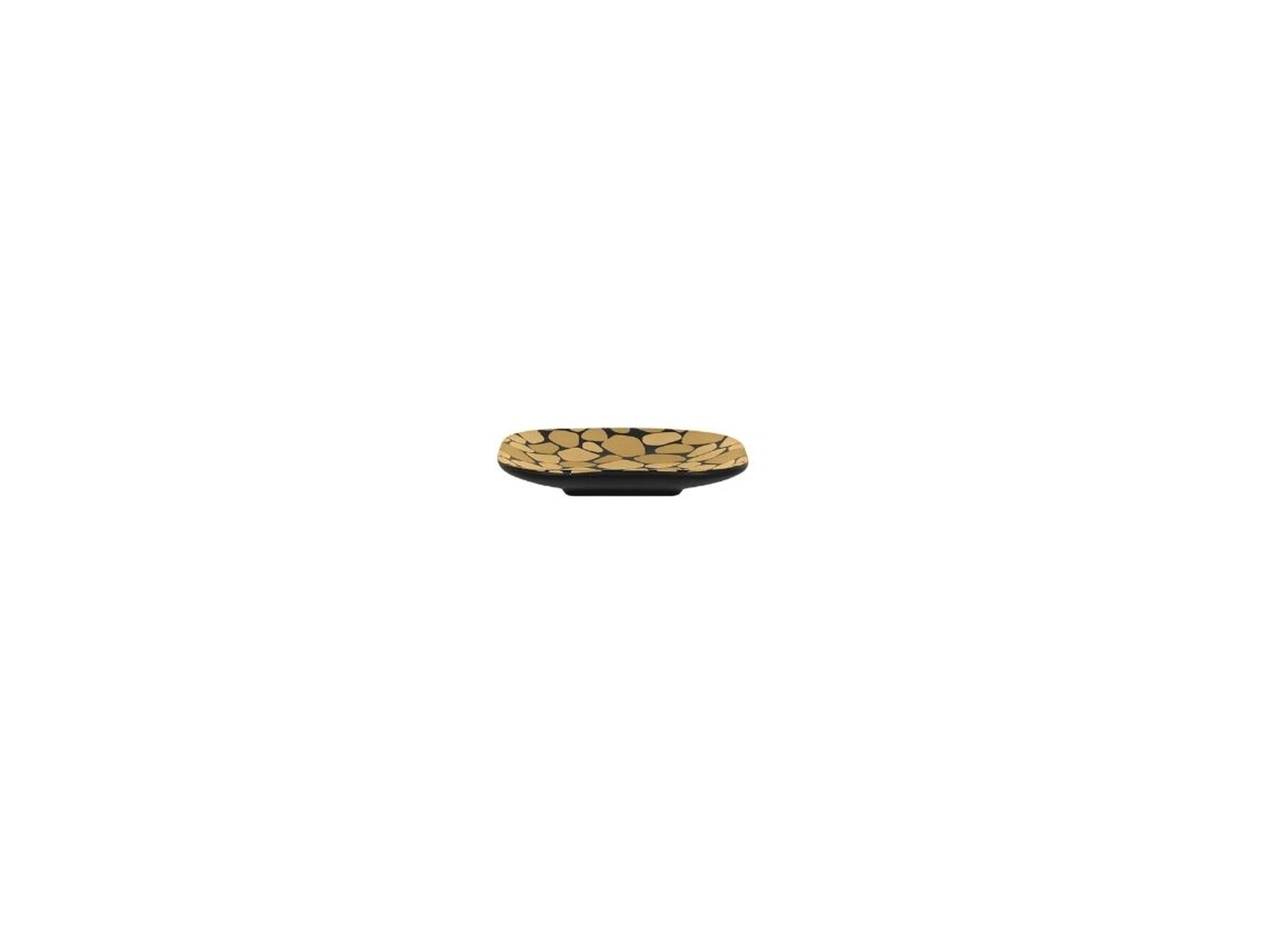 RAK Teller quadratisch L. 11 cm Br. 11 cm H. 1,7 cm PEBBLES gold