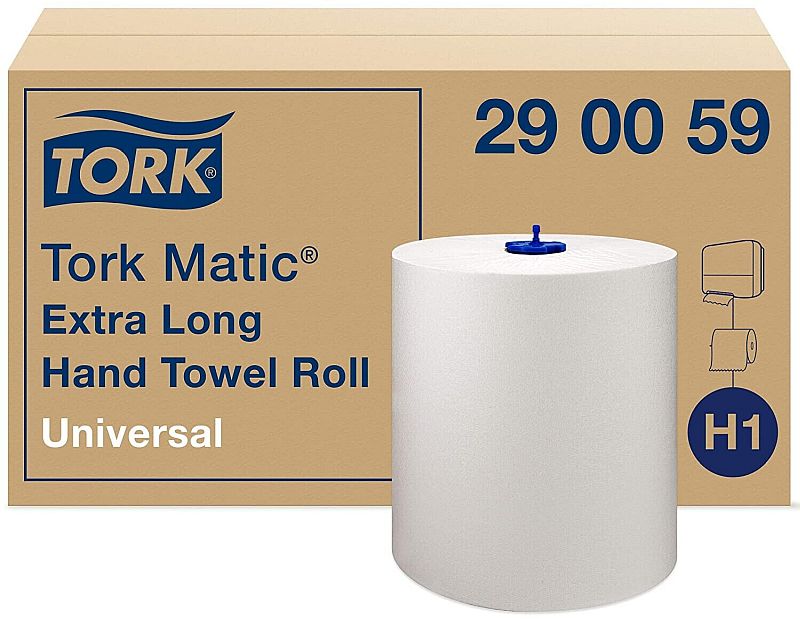 6 x TORK Handtuchrollen Universal 1-lagig 21 cm x 280 m hochweiss (290059)