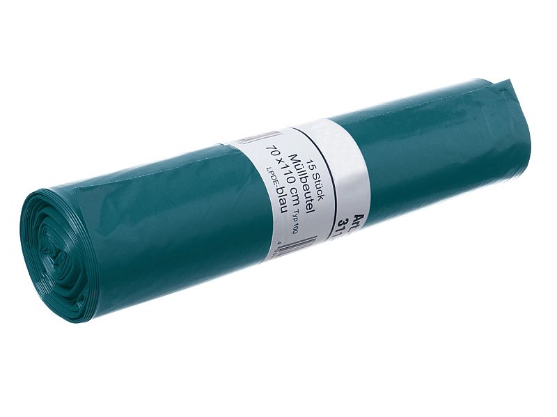 Müllsäcke-HD 120 l 700 x 1100 mm blau Typ 100
