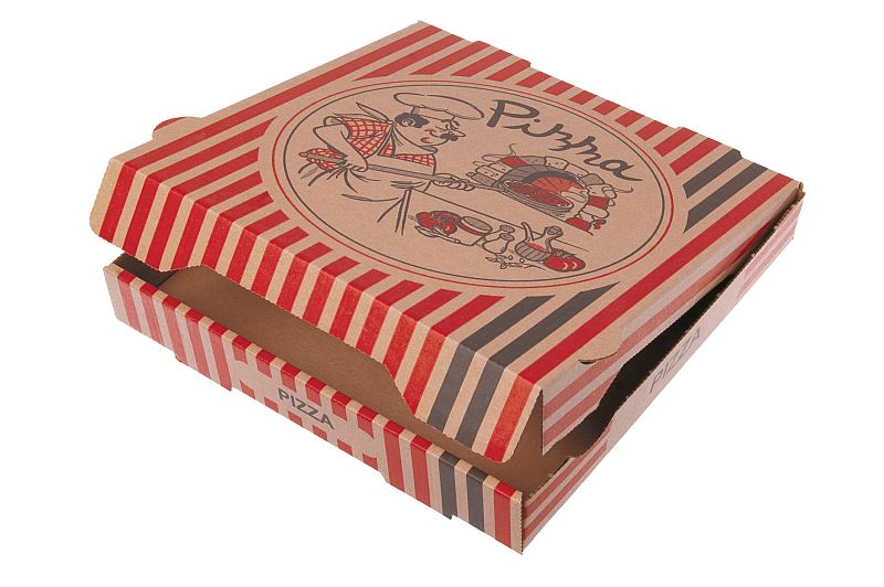 Pizzakarton 32 x 32 x 4 cm Kraft Modell NYC braun
