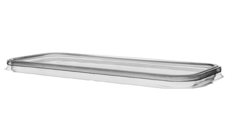Deckel zu Verpackungsbecher ECKIG 360 glasklar (360D)