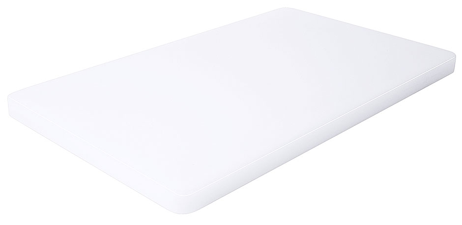 Schneidbrett HACCP mit Füßchen; GN-Größe 1/1 Länge: 53 cm Breite: 32,5 cm Dicke: 2,5 cm weiß