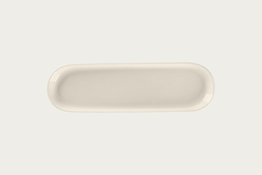 12 x RAK Platten rechteckig 40 x 12 cm Farbe: Bone China "BRAVURA" (BCBVRTD40)