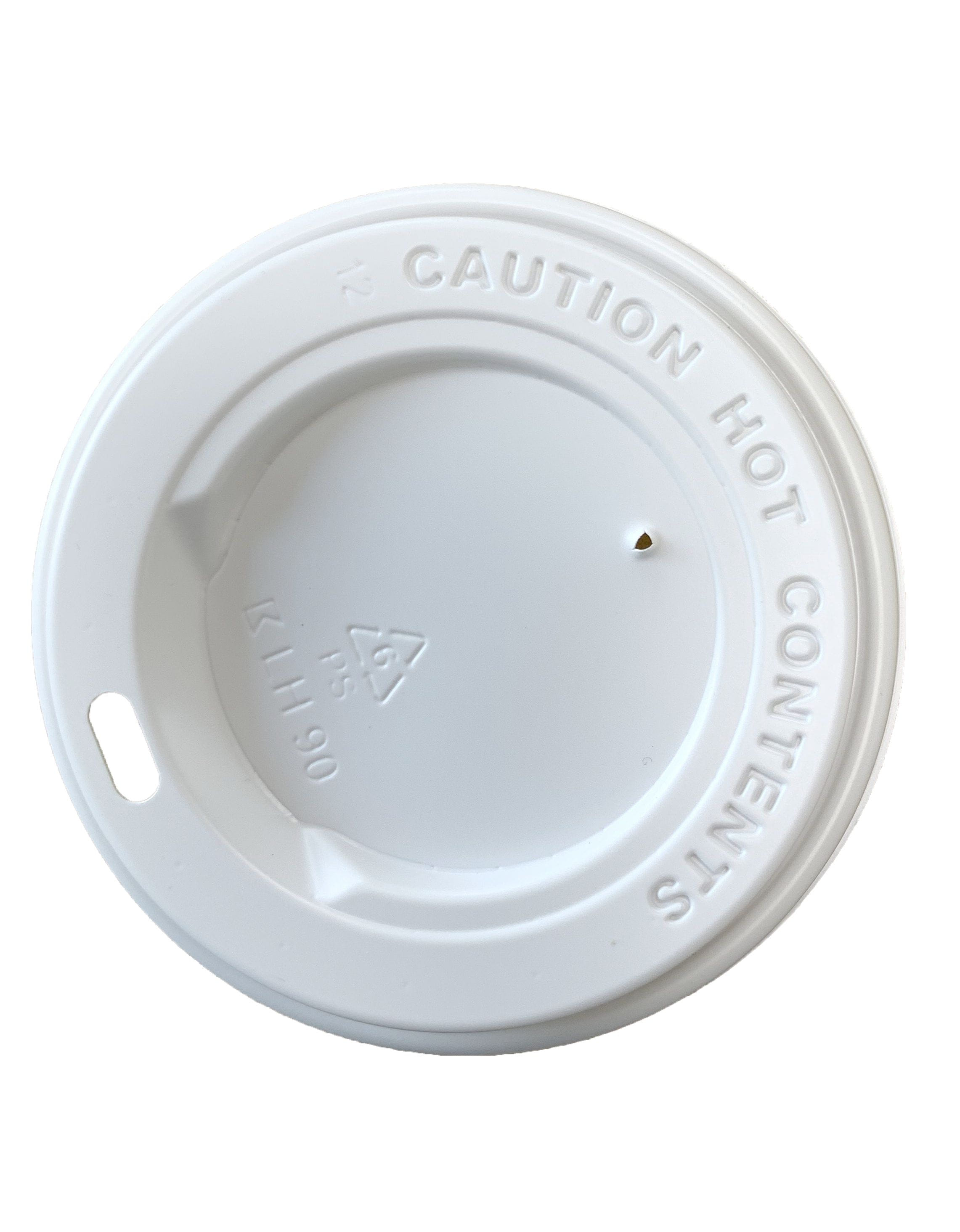 Deckel PS "To Go" für Becher 12 oz + 16 oz weiß Ø 90 mm