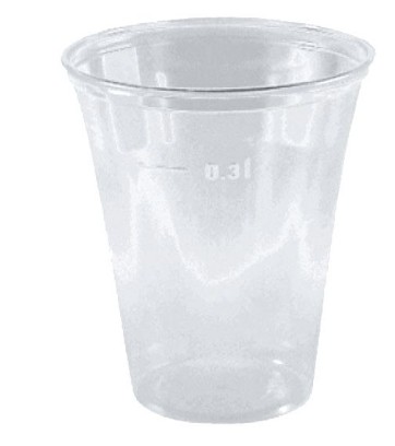 Trinkbecher PP 0,3 / 0,45 l mit Schaumrand glasklar