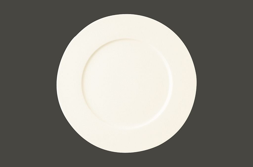 12 x RAK Teller flach mit Rand Ø 27 cm Ht. 2. cm FINE DINE Ivoris Weiß (FDFP27)