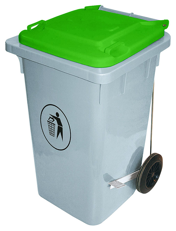 Tretabfalleimer Breite: 52,5 cm Höhe: 80 cm Volumen: 100 l grün