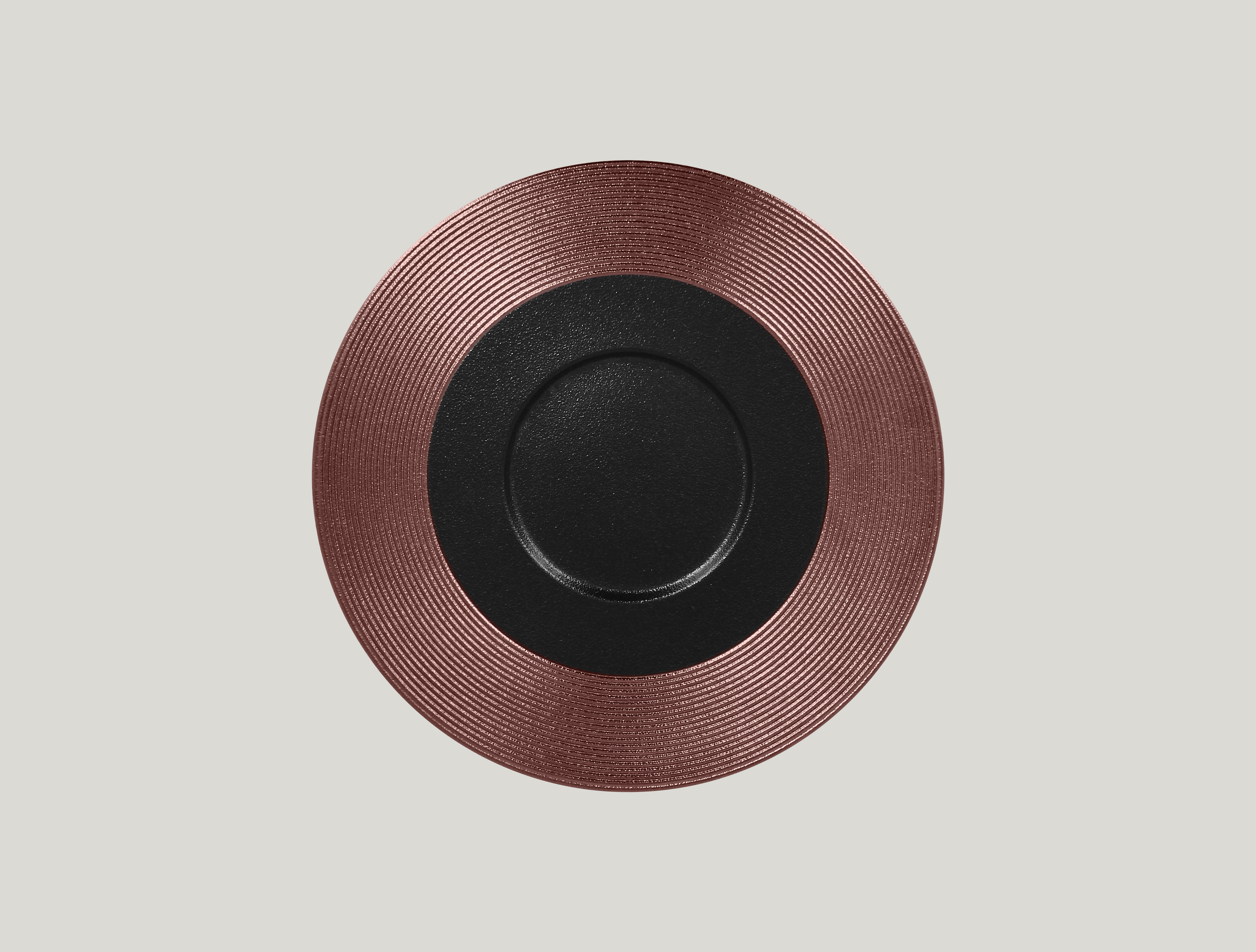 RAK Gourmetteller flach mit Relief-Dekor D. 29 cm H. 2 cm METALFUSION bronze