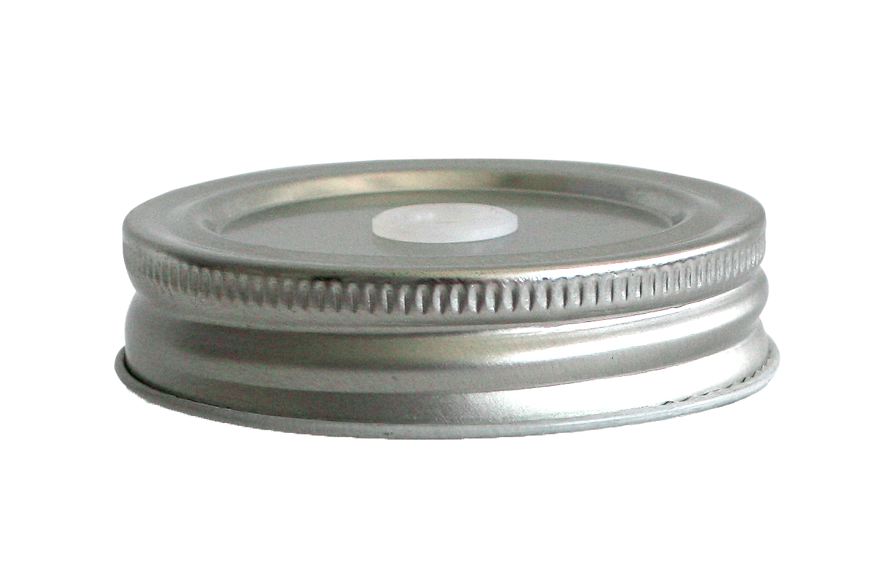 12x Drinking Jar Deckel mit Loch  Ø 7,3 cm H. 1 cm