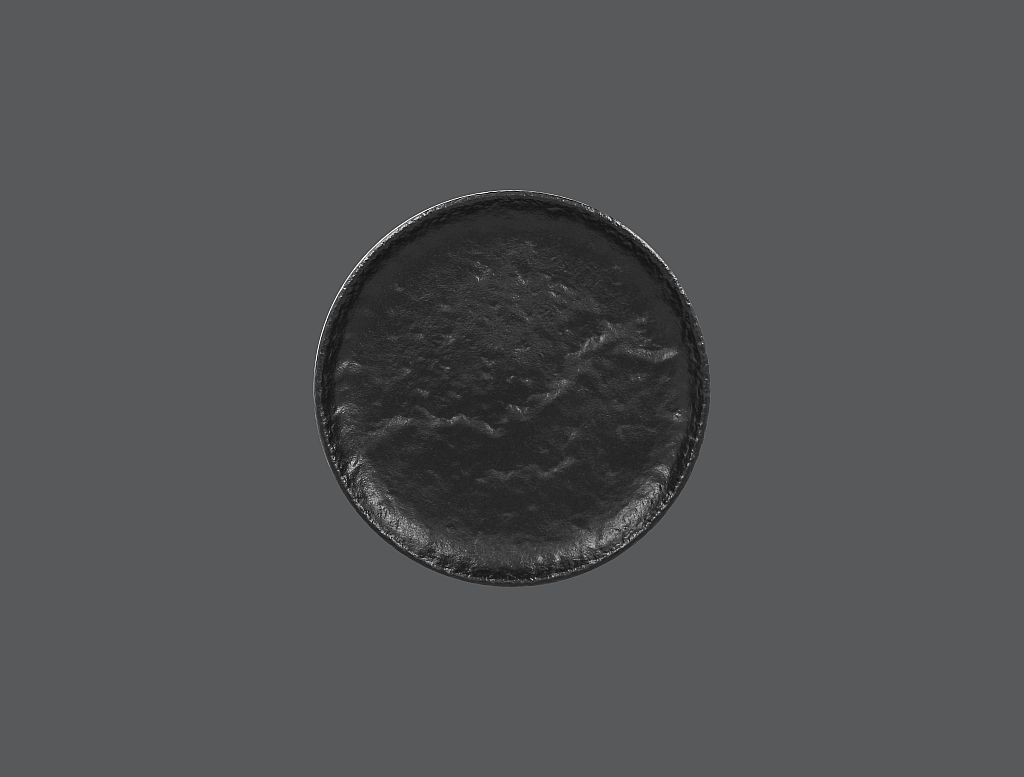 12 x RAK Teller coup flach Ø 21 cm Ht. 2,4 cm ROKS Schwarz (RKRP21)