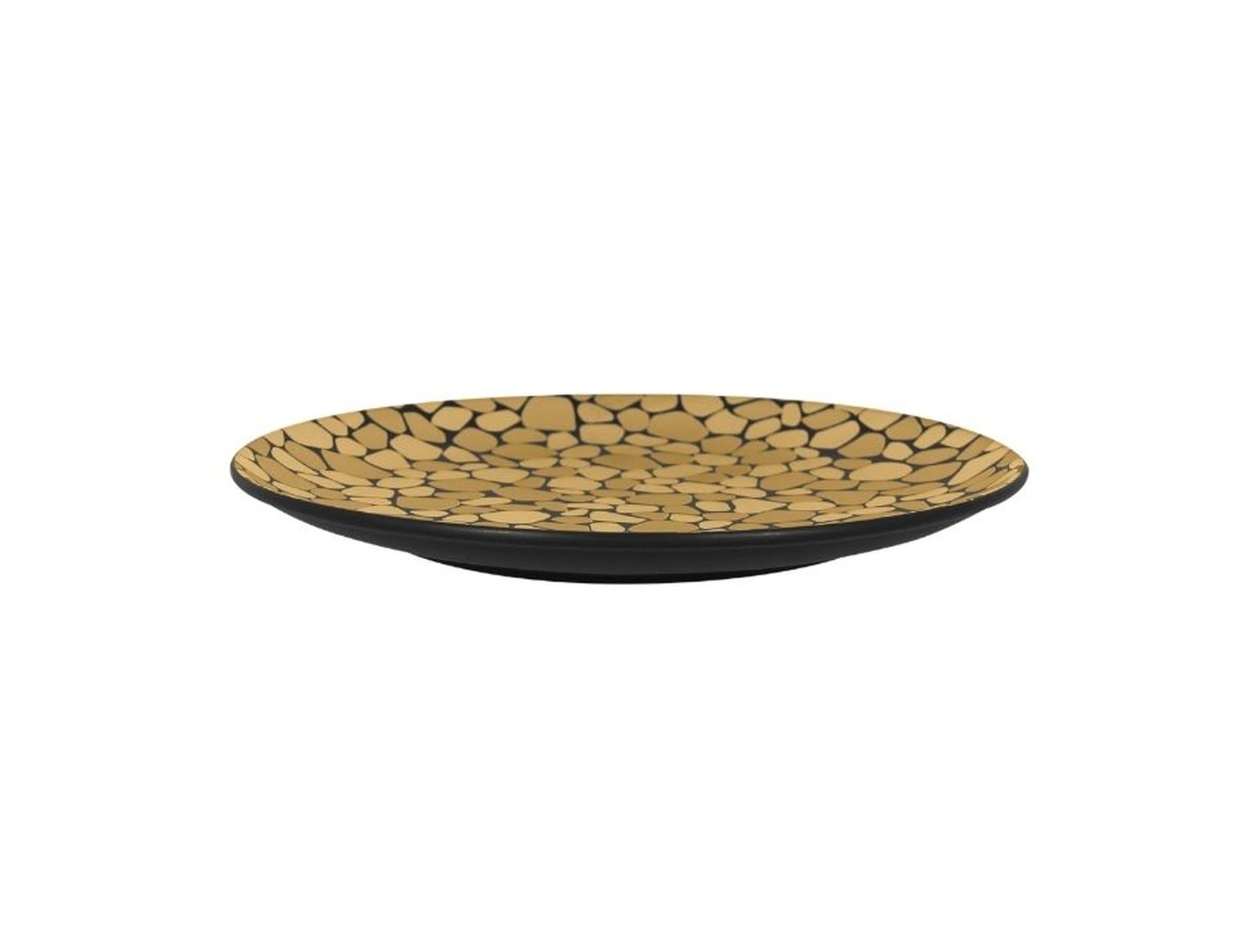 RAK Teller flach coup D. 27 cm H. 2,7 cm PEBBLES gold