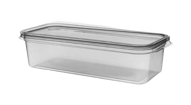 Schalen PS 500 ml ECKIG 206 x 89,6 mm Höhe 50mm (360/500 ml) klar