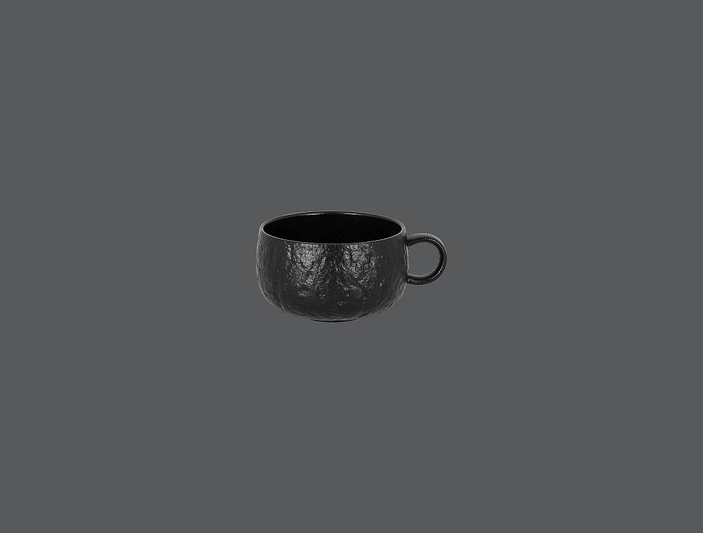 12 x RAK Frühstückstasse Ø 11 cm Ht. 6.5 cm Inh. 41 cl ROKS Schwarz (RKCU40)